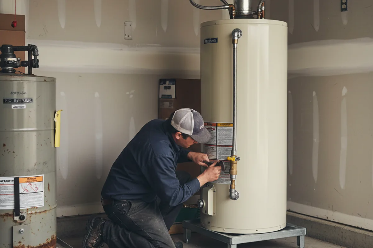 Water heater and shutoff valve replacement in El Campo